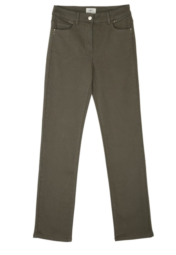 J Guerlande Eva Straight Leg Jeans Khaki.      63Jg2ps000/Kki