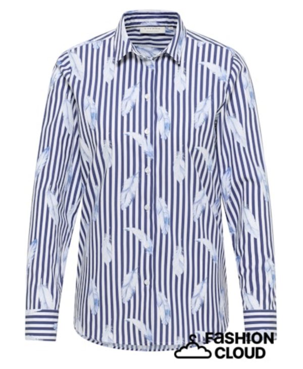 Eterna Stripe Blouse Navy.              7770/14 - Image 4