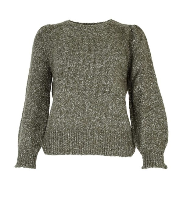 J G Mottled Button Detail Jumper Forrest.         66Jg2pu203