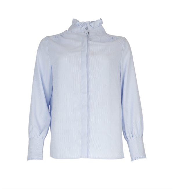 Julie Guerlande Pinstripe Blouse Blue.        66Jg2ch400 - Image 2