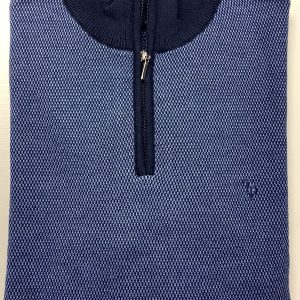 Tom Penn 1/4 Zip Sweater Blue.         Tp056k/Blu