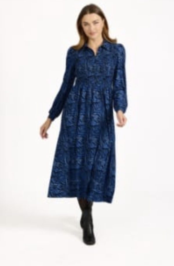 Mudflower Soft Feel Dress Royal.         Mf682