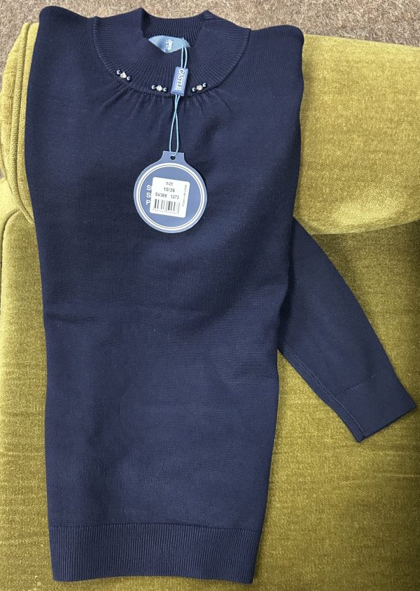 Castle Turtle Neck Jumper Navy.          Sv369/Nvy