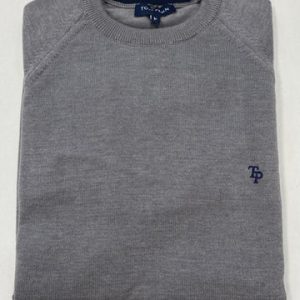 Tom Penn Crew Neck Sweater Grey.         Tp069k/Gry