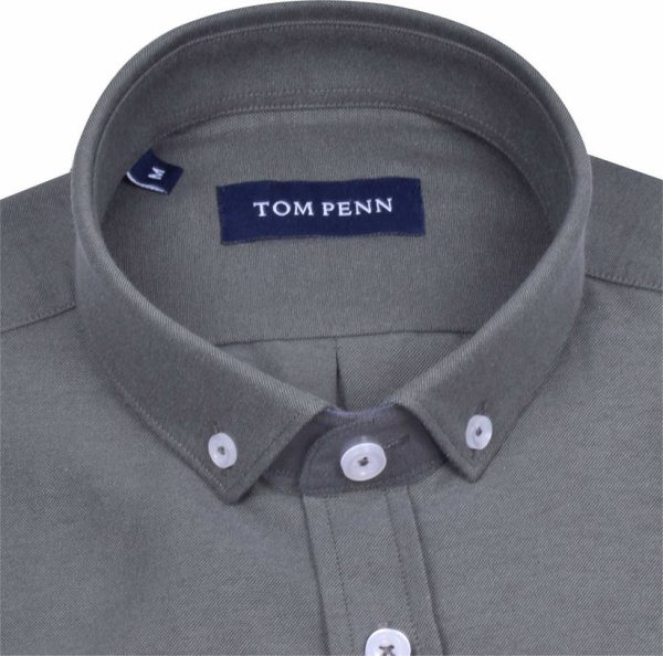 Tom Penn Oxford Shirt Khaki.         Tp330/Kki - Image 3