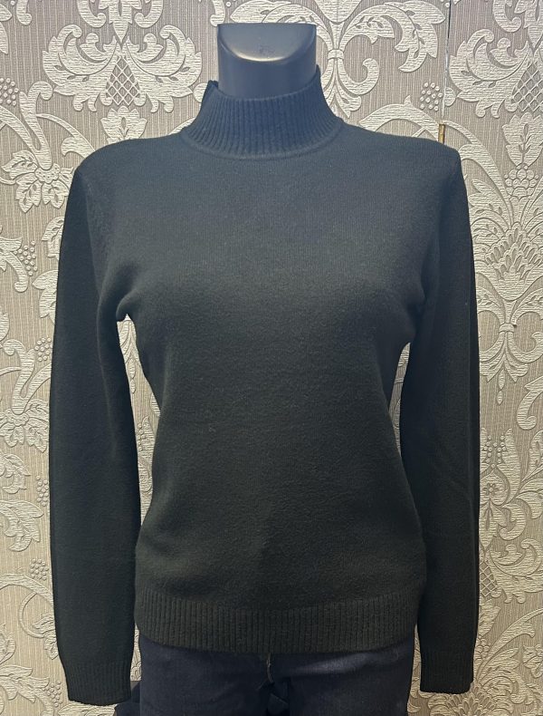 Marinello Plain Turtle Neck Black.           16245/Blk