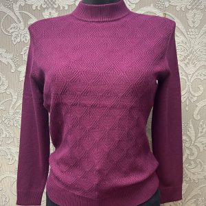 Castle Turtle Neck Jumper Burgundy.         Sv362/Bur