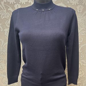 Castle Turtle Neck Jumper Navy.          Sv369/Nvy