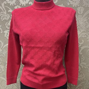 Castle Turtle Neck Jumper Cherry.      Sv362/Chy