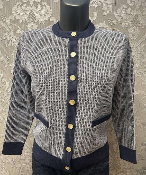Castle Check Lumber Jacket Navy.         Dm177