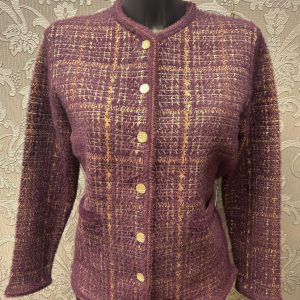 Castle Check Jacket Burgundy.         Dm184/Bur