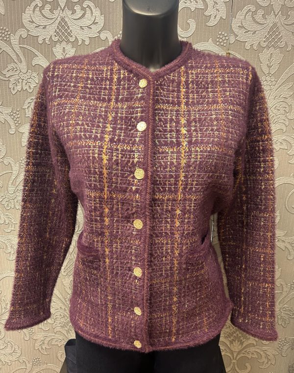 Castle Check Jacket Burgundy.         Dm184/Bur