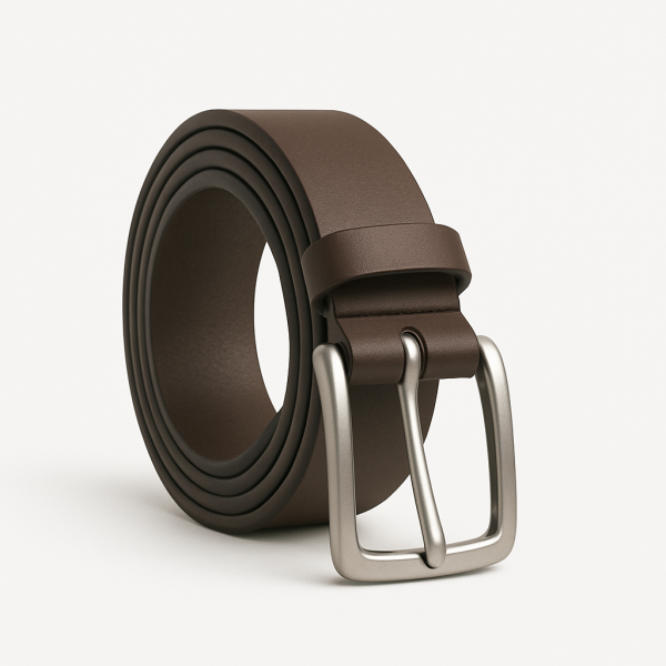 Leather Jeans Belt Brown.           EFES-JBLT - Image 2