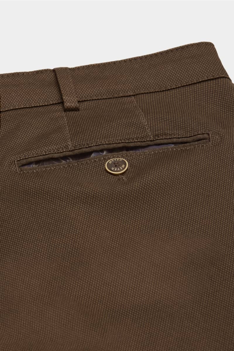Meyer Oslo Stretch Cotton Slacks Cognac. 2-5654 - Image 3