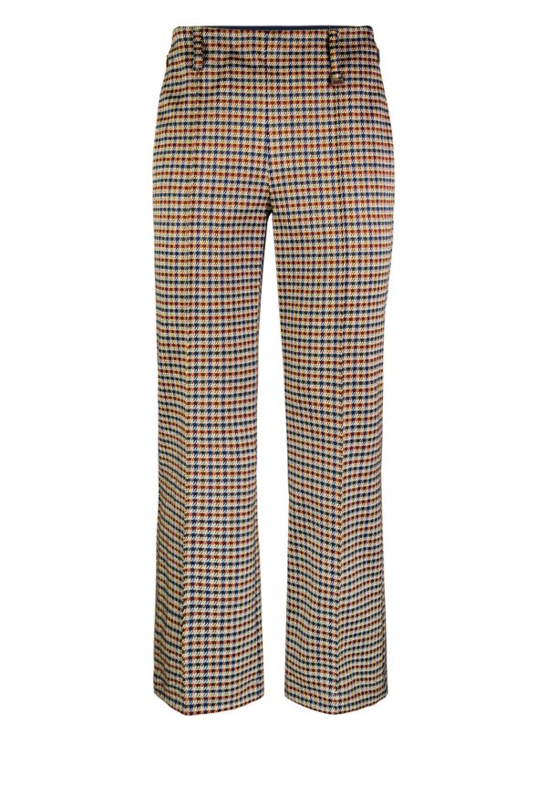 Bianca Sienna Check Trousers Beige.           60029 - Image 5