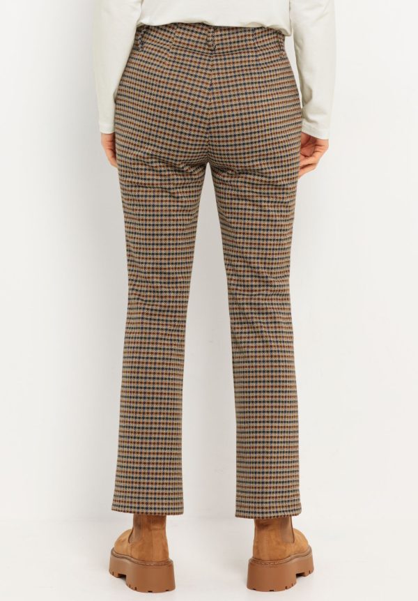 Bianca Sienna Check Trousers Beige.           60029 - Image 4