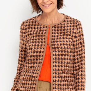 Bianca Short Shelly Jacket Beige Mix.      64001