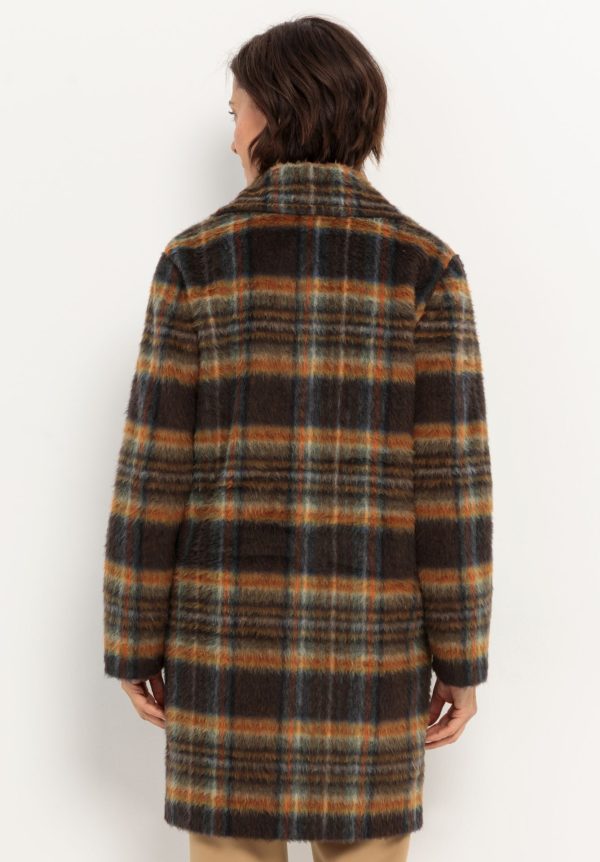 Bianca Jane Short Check Coat Brown.           69003 - Image 4