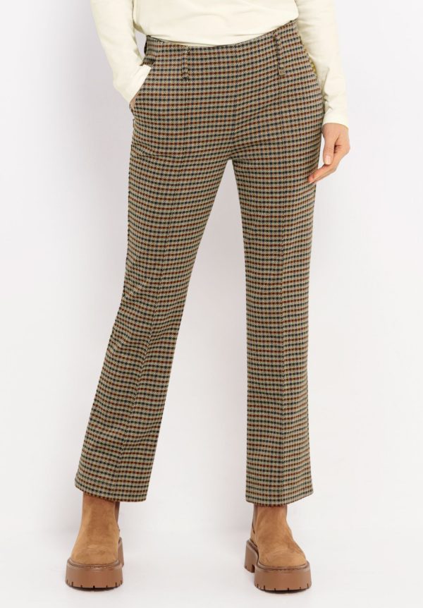 Bianca Sienna Check Trousers Beige.           60029 - Image 2