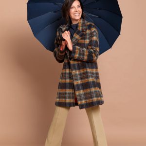 Bianca Jane Short Check Coat Brown.           69003