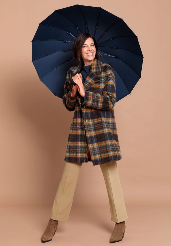 Bianca Jane Short Check Coat Brown.           69003