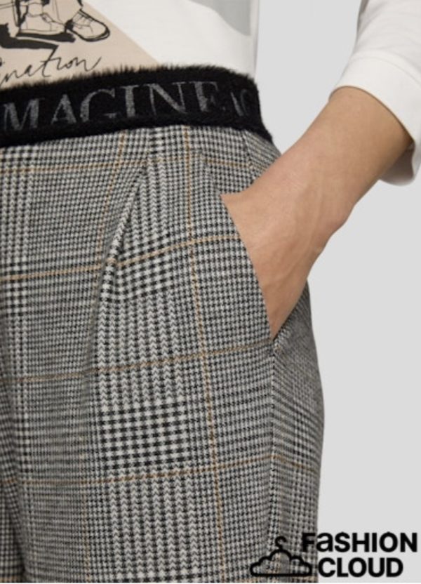Rabe Check Trousers BLACK.           55-221451 - Image 3
