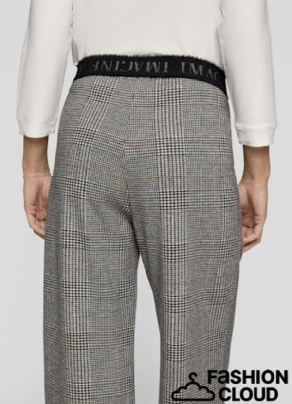 Rabe Check Trousers BLACK.           55-221451 - Image 4