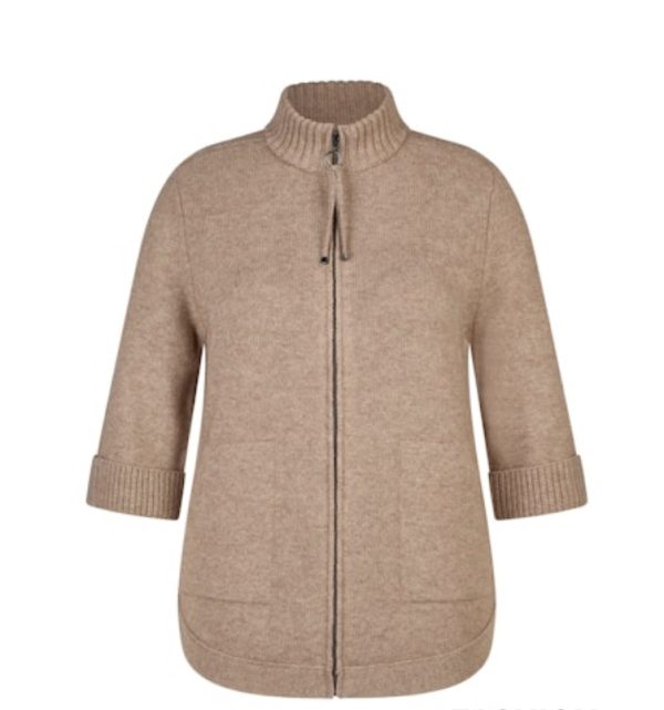 Rabe Wool Zip Cardigan Sand.        55-221525
