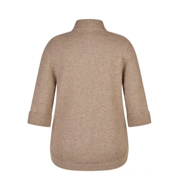 Rabe Wool Zip Cardigan Sand.        55-221525 - Image 2