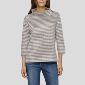 Rabe Cowl Neck Print Top Slate.        55-121362