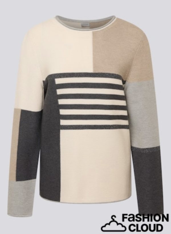 Rabe Stripe Jumper Slate.           55-121630 - Image 6