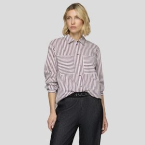 Rabe Stripe Blouse Plum.            55-222107