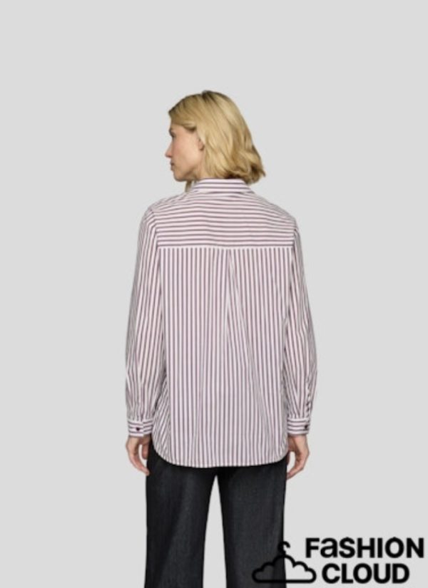 Rabe Stripe Blouse Plum.            55-222107 - Image 3