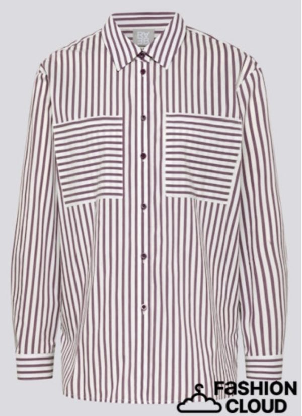 Rabe Stripe Blouse Plum.            55-222107 - Image 5