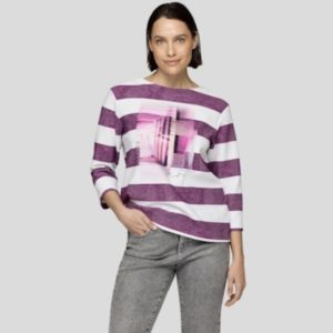 Rabe Stripe Top Plum.          55-122363