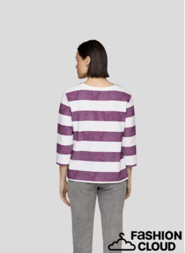 Rabe Stripe Top Plum.          55-122363 - Image 3
