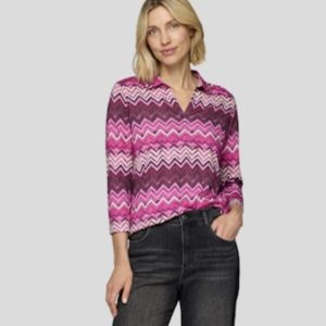 Rabe Elastic Bottom Stretch Top Plum.          55-122362