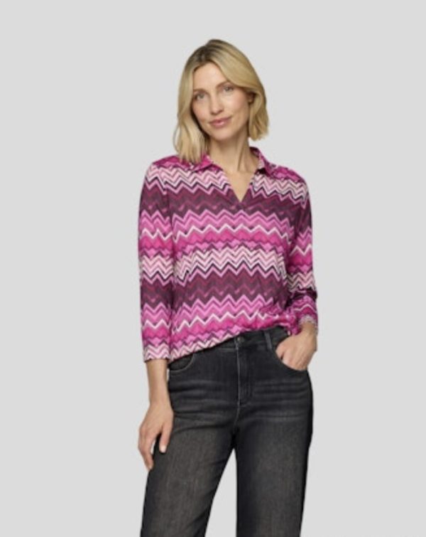 Rabe Elastic Bottom Stretch Top Plum.          55-122362