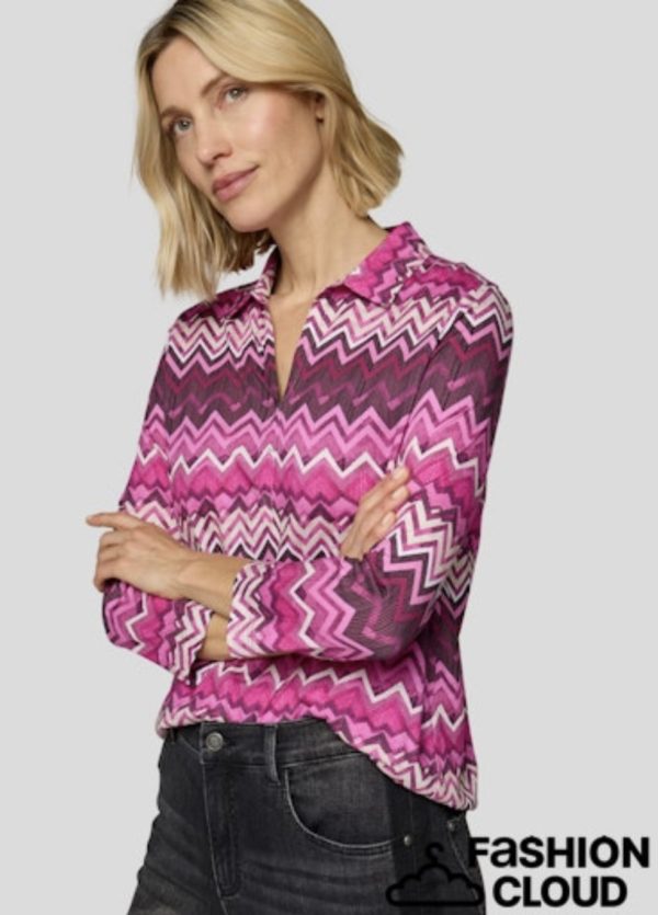 Rabe Elastic Bottom Stretch Top Plum.          55-122362 - Image 4