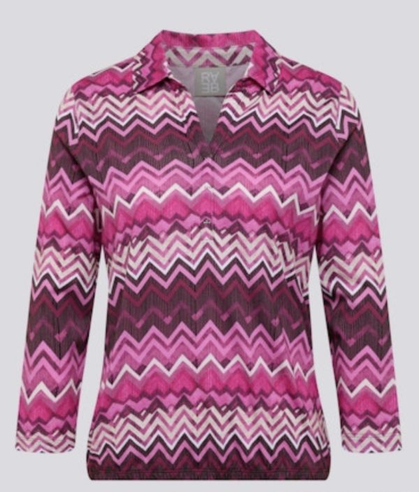 Rabe Elastic Bottom Stretch Top Plum.          55-122362 - Image 5