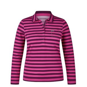 Rabe Stripe L/S Polo Shirt Pink.               55-122353