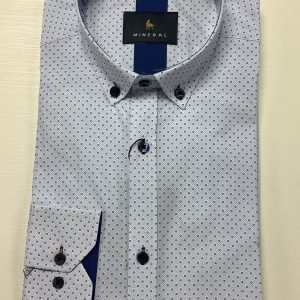 Mineral Kazar L/S Print Shirt Sky Blue.          Ml252238/Sky