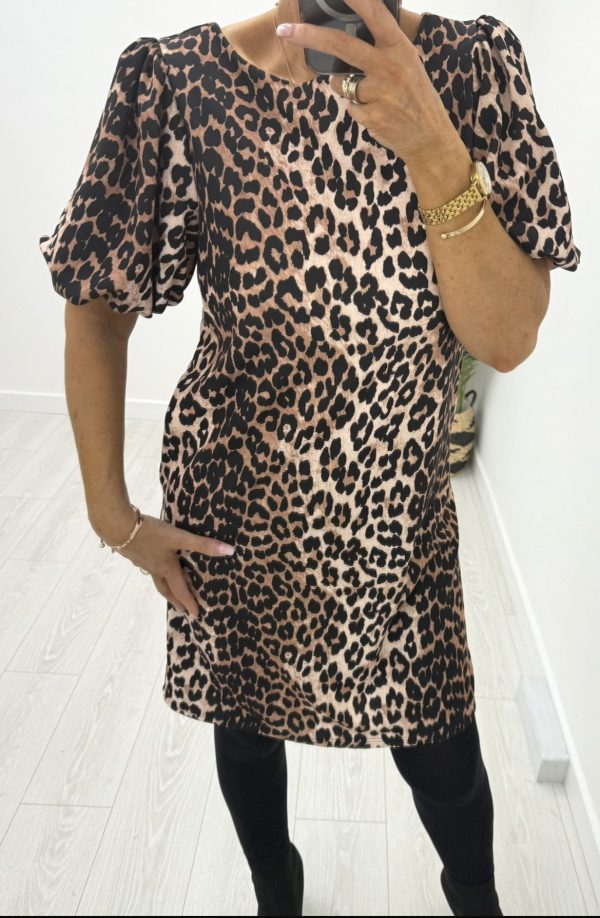 Leopard Print Dress Chestnut.          55533
