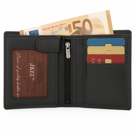 Jkel Leather Wallet RFID Block Black.        Kbw14/Blk - Image 2