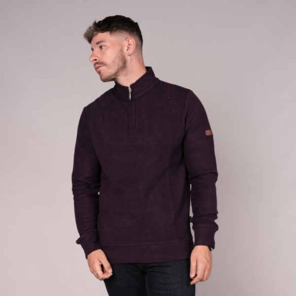 Mineral Kentucky 1/4 Zip Ribbed Grape.      Ml301000a/Gpe - Image 2