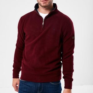 Mineral Kentuckey 1/4 Zip Fleece Burgundy.       Ml301000a/Bur