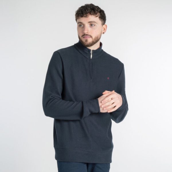 Mineral Kentucky 1/4 zip Ribbed Navy.            Ml301000a/Nvy - Image 2