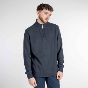 Mineral Kentucky 1/4 zip Ribbed Navy.            Ml301000a/Nvy