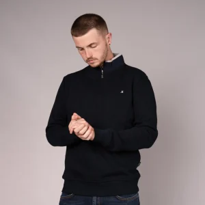 Mineral Rey 1/4 Zip Sweat Navy.          Ml301359/Nvy