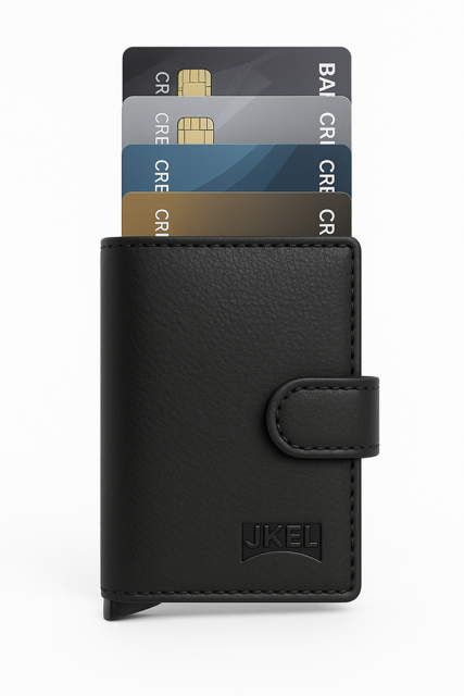 Jkel Rfid Pop Up Wallet Black.      S-5/Blk